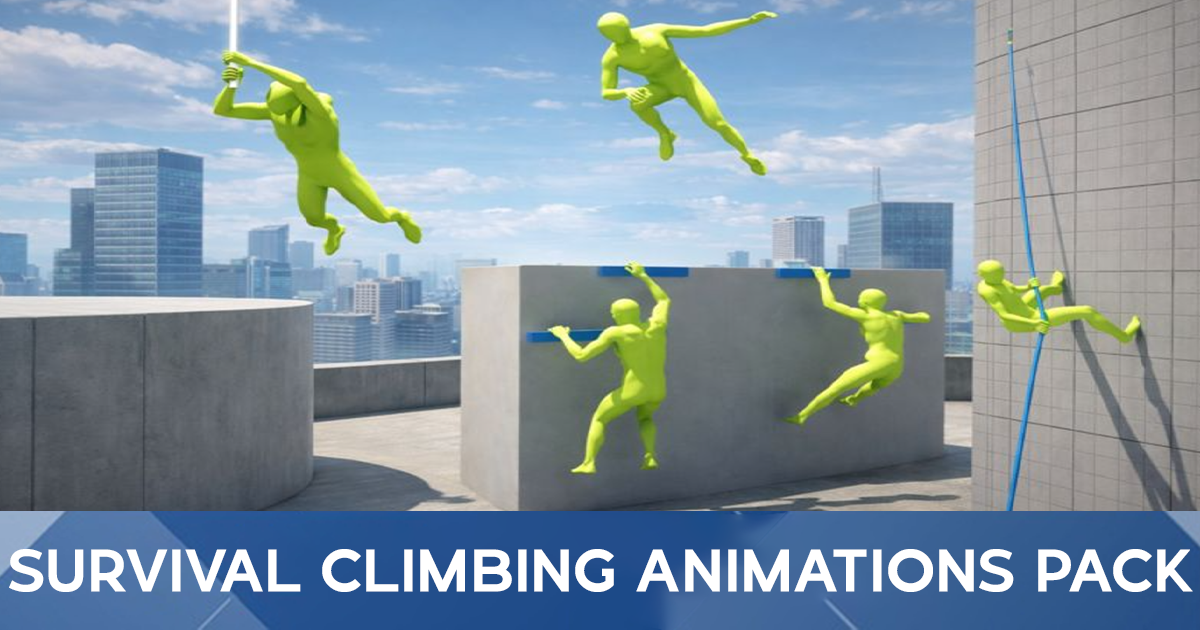 Survival Climbing Animations Pack | 3D Animations | Unity Asset Store