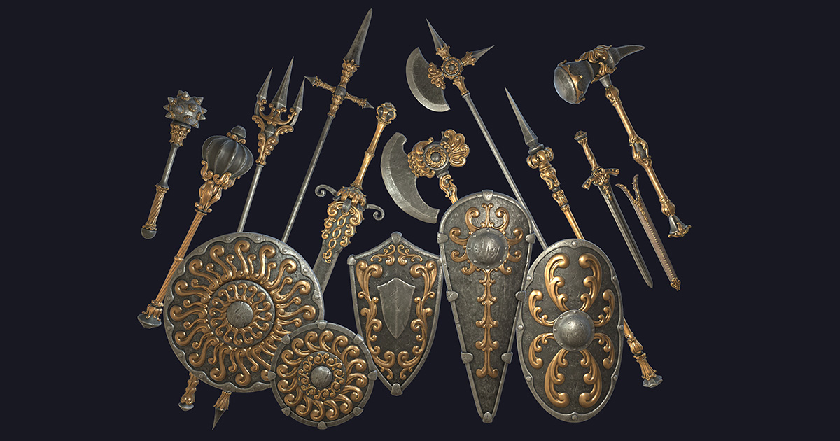 Fantasy Weapons Pack PBR | 3D Weapons | Unity Asset Store
