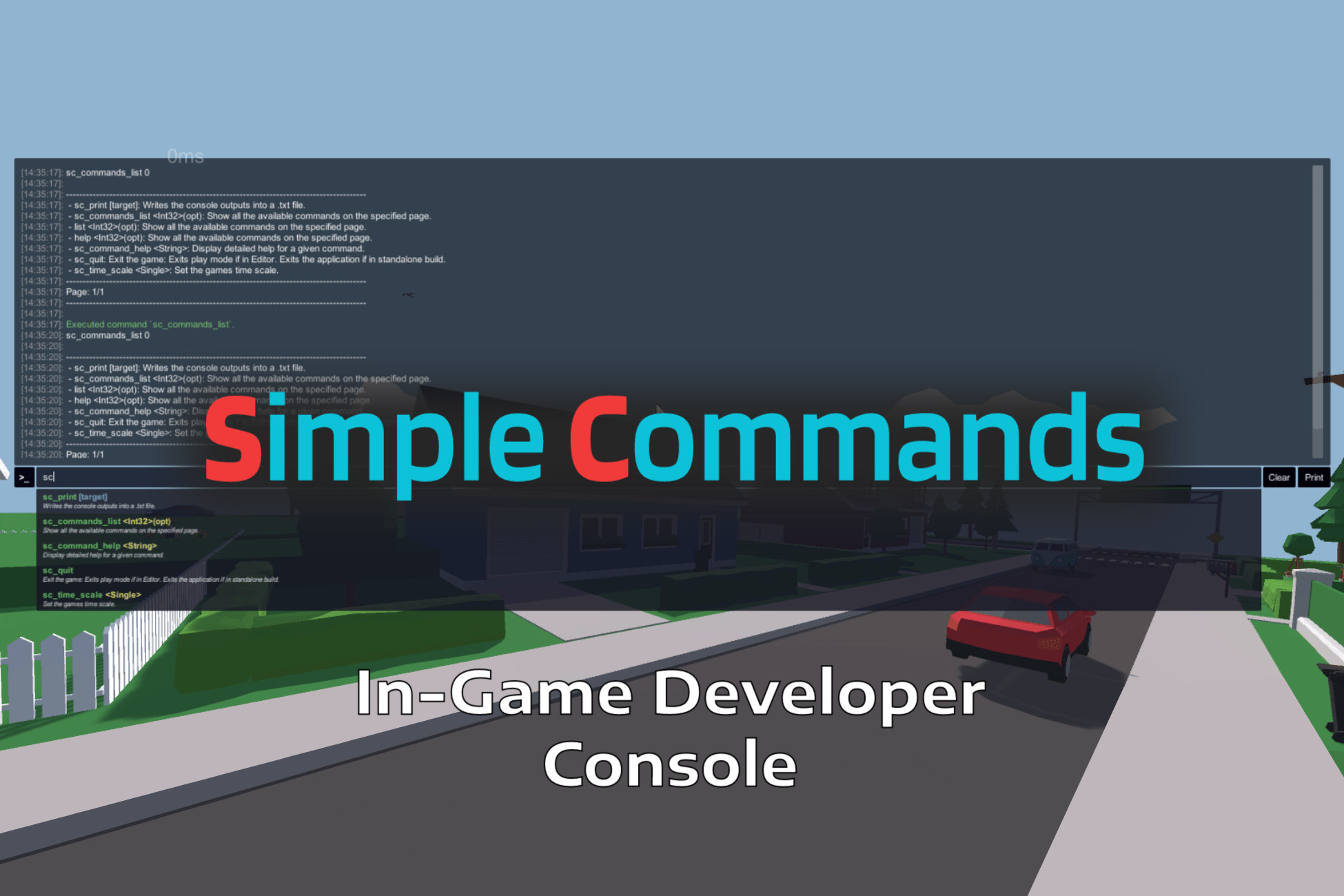 Simple Commands Console, Input Management