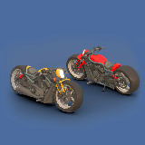 Low-Poly Motorcycle # 3