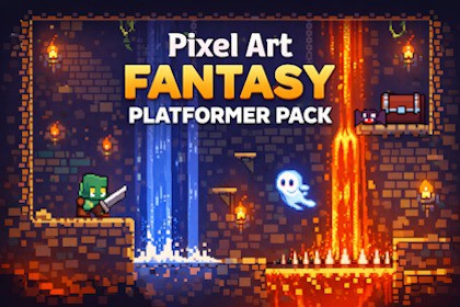 Pixel Art Fantasy Platformer Pack & Dungeon Sprites