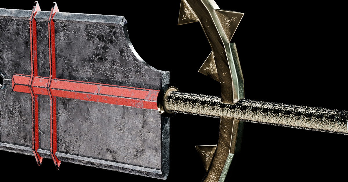 Dark Fantasy Giant Sword - 2 Texture Variants Pack | 3D Weapons | Unity ...