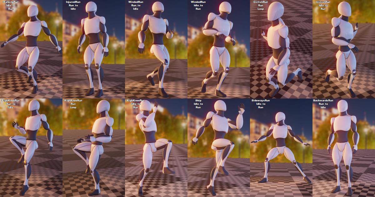AA_different_types_of_runners | 3D Animations | Unity Asset Store