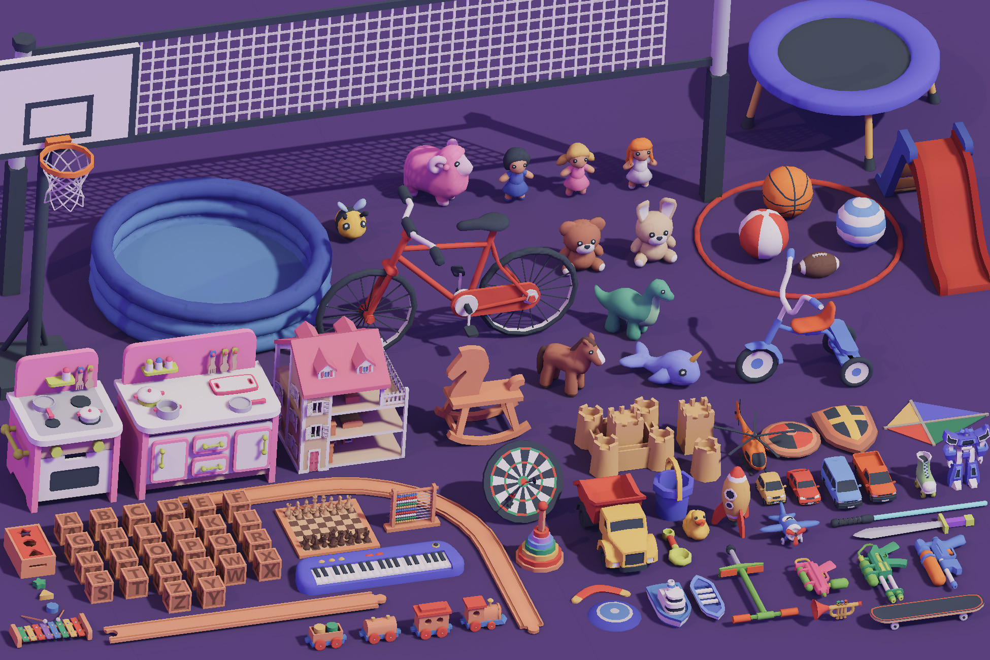 Kids Toys Pack | 3D Props | Unity Asset Store