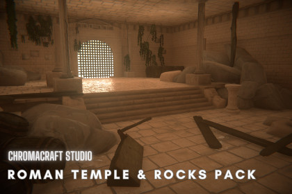 Ancient Roman Temple & Rocks Pack-URP