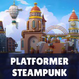 Platformer 13 Steampunk - Low Poly 3D Models Pack