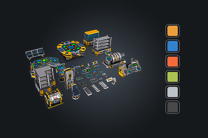SCI-FI Modular Pack V1 - Futuristic | Game Ready PBR | Built-In & URP Compatible