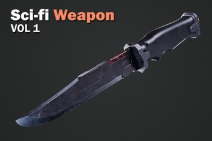 Sci-fi Weapon - Game Ready Knife - FREE SAMPLE