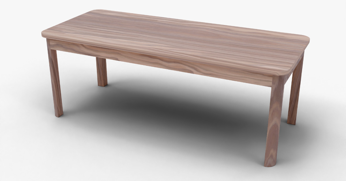 Unity Light Table Low Poly Light-Wood Table | 3D Furniture | Unity Asset Store