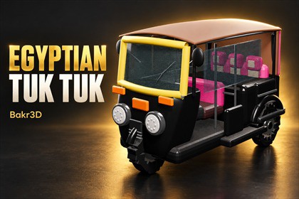 Egyptian Tuk Tuk – Animated & Game Ready