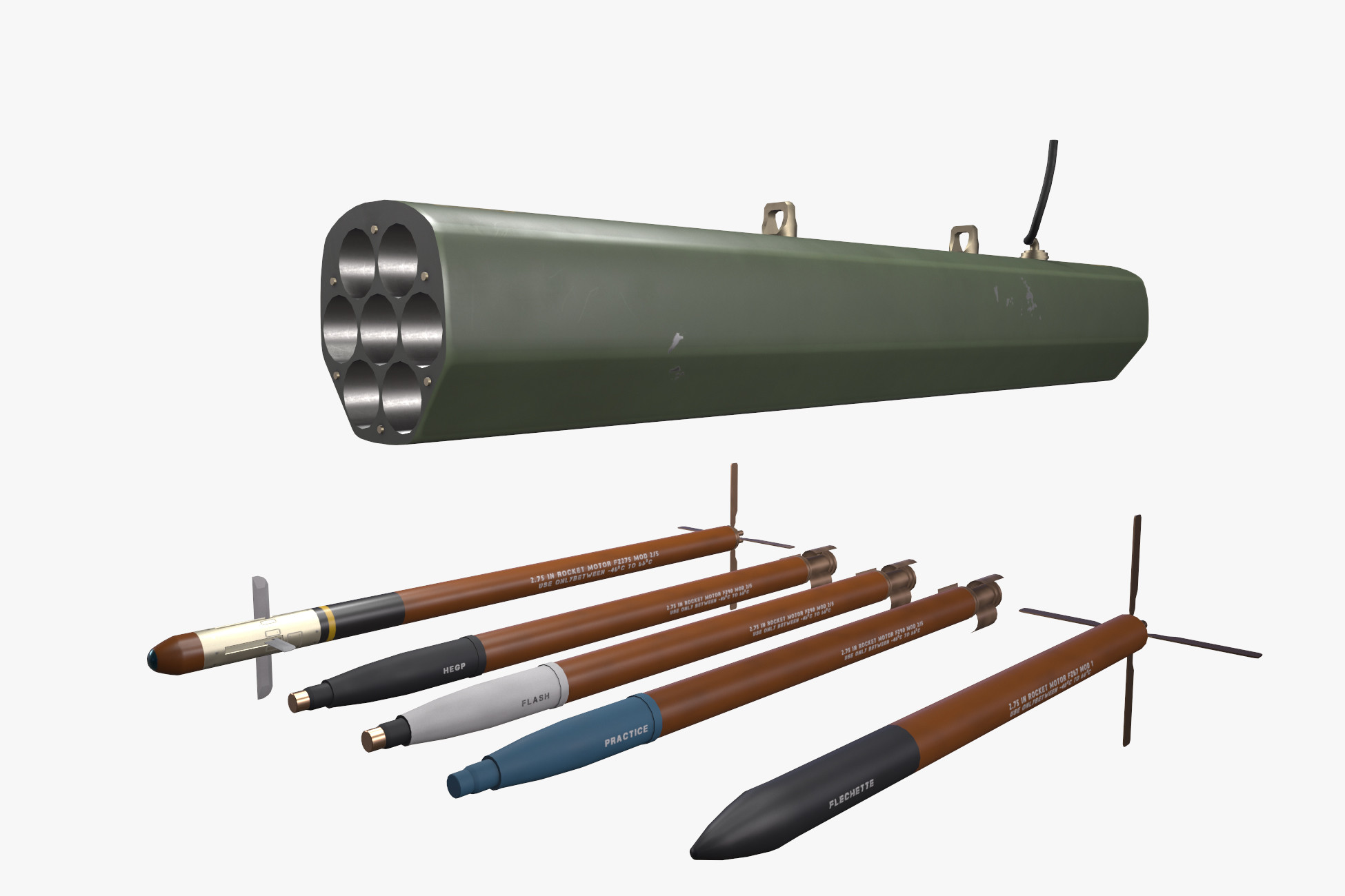 Rocket Launcher FZ220 With Missiles | 3D 武器 | Unity Asset Store