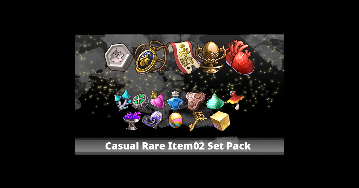 Casual Rare Item02 Set Pack | 2D Icons | Unity Asset Store
