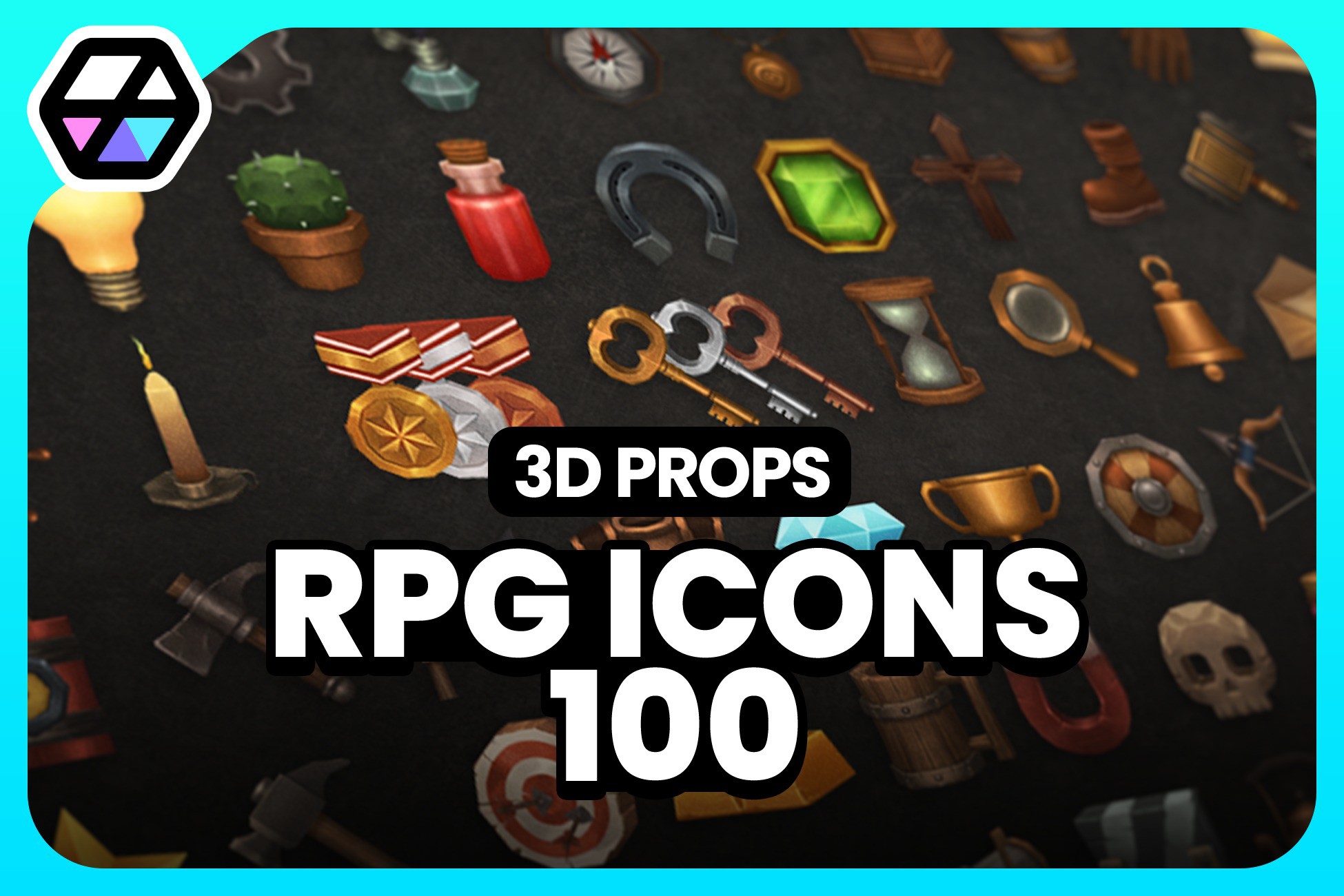 3D Prop - RPG Icons 100 | 3D 小道具 | Unity Asset Store