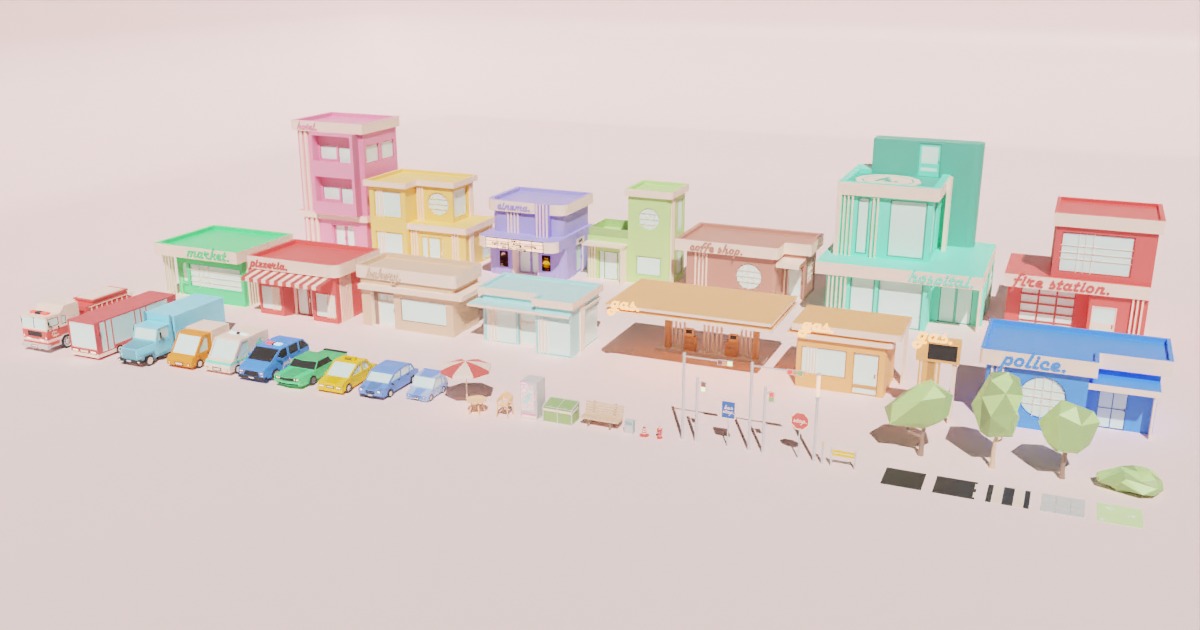 Block Assets Low poly City Assets | 3D Urban | Unity Asset Store