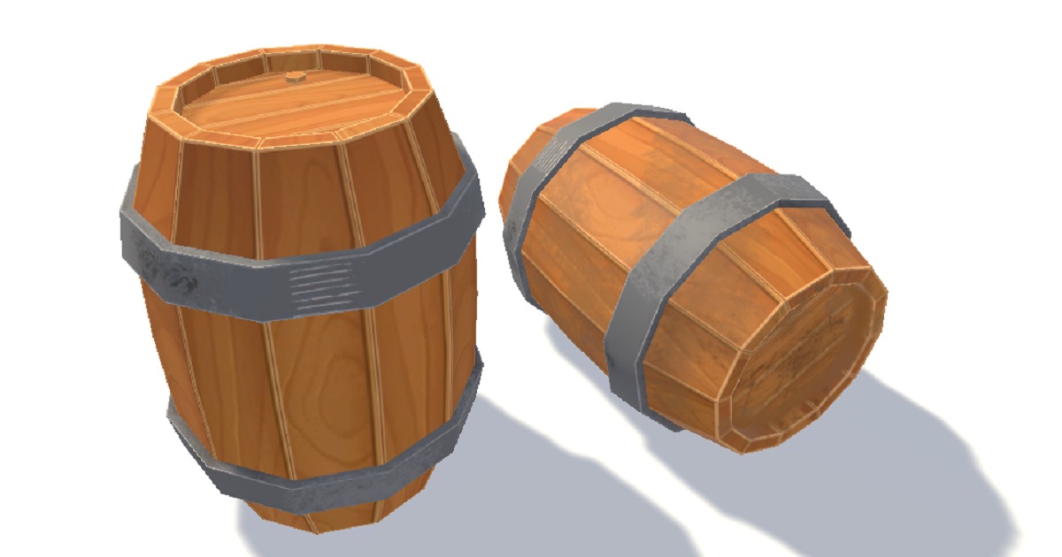 Low Poly Wooden Barrel | 3D 산업도구 | Unity Asset Store