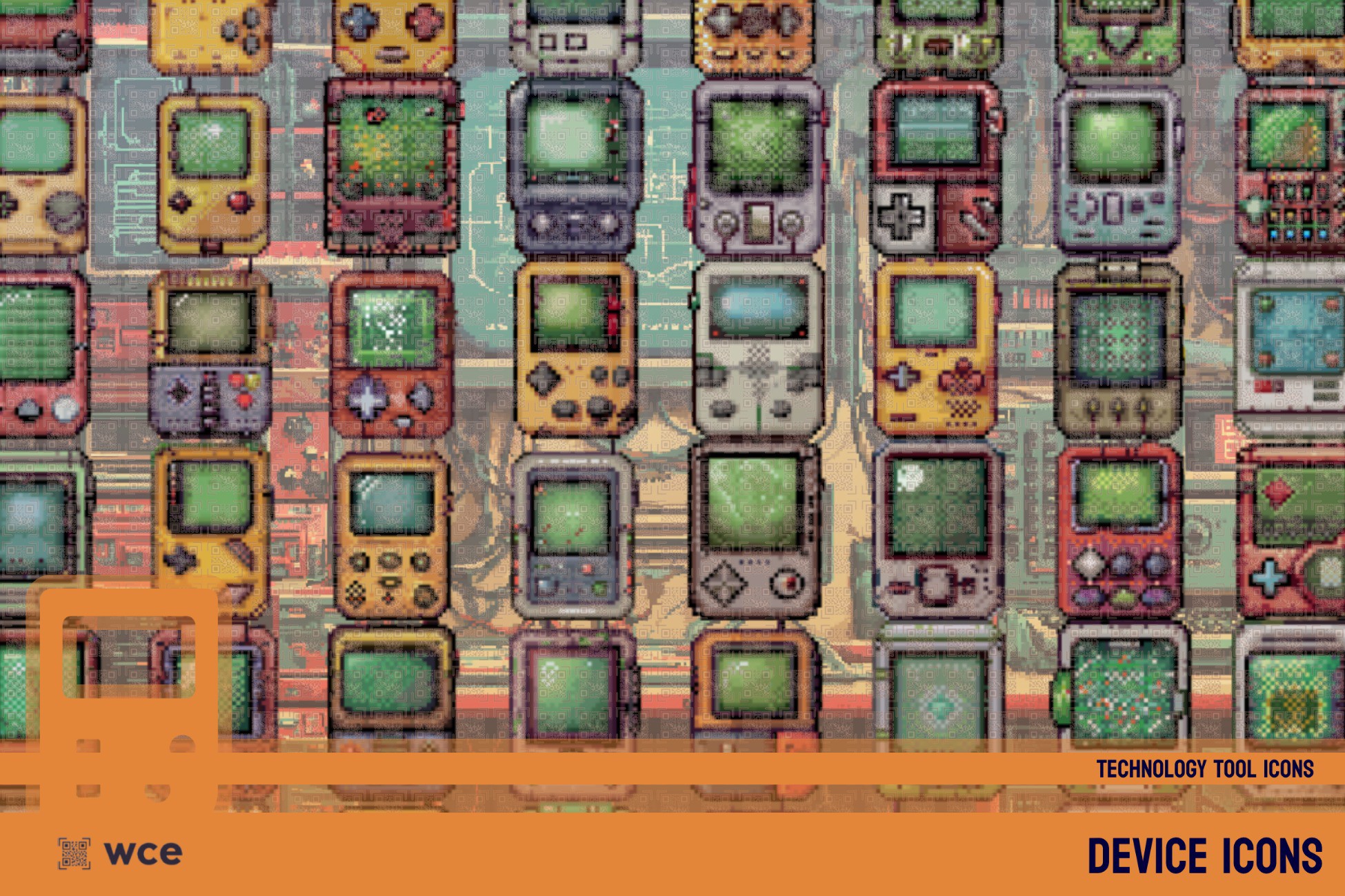 Device Icons - 2D Pixel Technology Tools and Profession Resource Bundle ...