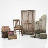 Vintage & Abandoned Environment 12 PBR Assets Bundle