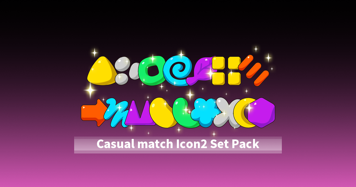 Casual match Icon 2 Set Pack | 2D Icons | Unity Asset Store