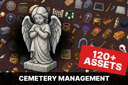 Cemetery Graveyard Funeral Burial Gothic Mortuary Icons Pack