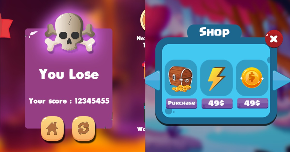 Combo of Awesome Game UI Pack, Button Pack and Icon pack 15 and 17 | 2D ...