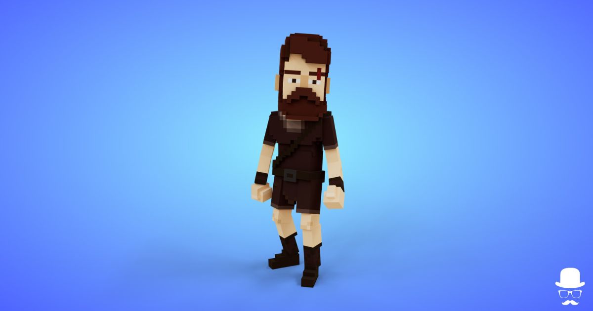 3D Voxel Model - Viking Character | Characters | Unity Asset Store