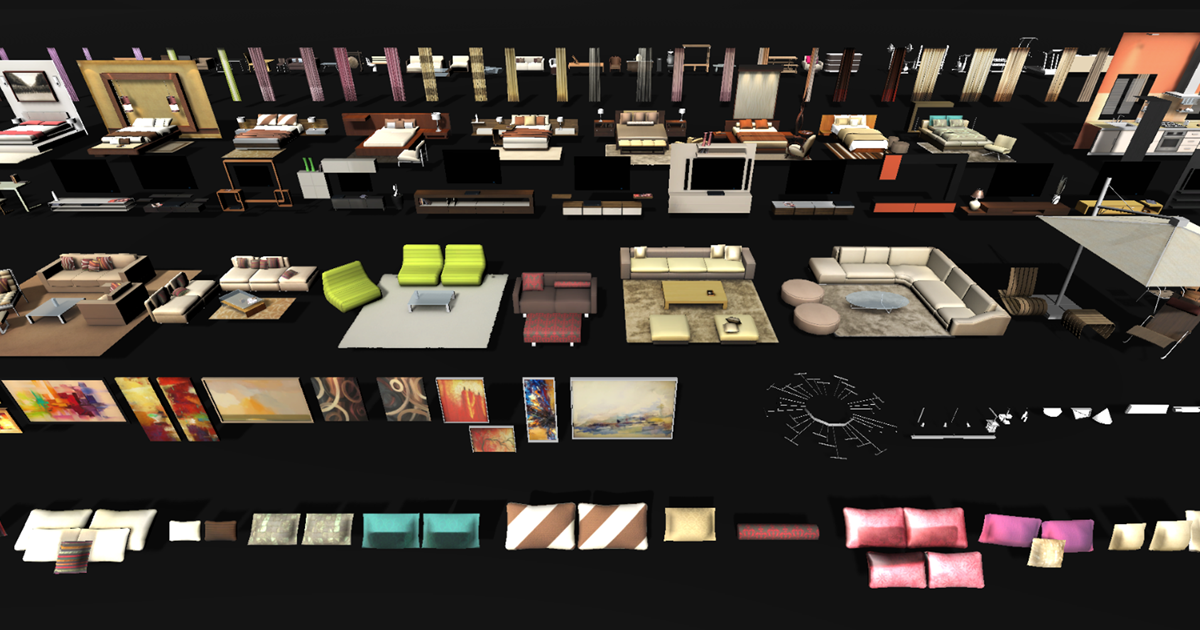 Furniture Mega Pack 3d Unity Asset Store