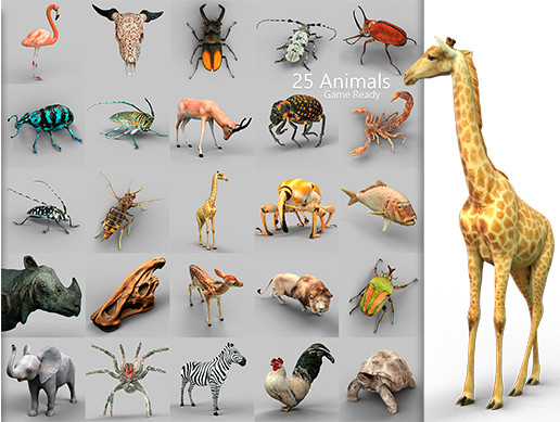 Unity Animals Asset 25 Animal Miniatures | 3D Animals | Unity Asset Store