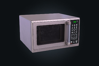 Microwave V2 – Kitchen Appliance | Game Ready PBR | Built-In & URP Compatible