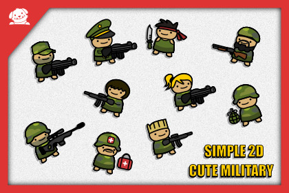Simple Cute 2D Military Pack