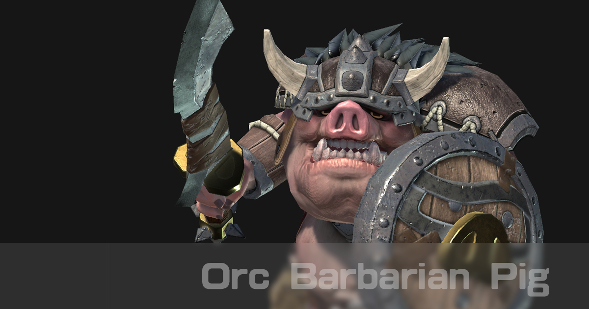Pig Unity PBR-Orc Barbarian Pig | 3D 生物 | Unity Asset Store