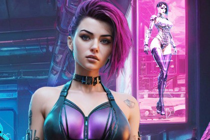 Full-Body Character Pack - Cyberpunk female