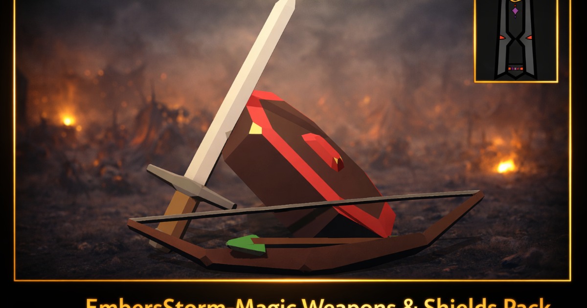 EmbersStorm- FREE Magic Weapons & Shields Pack | 3D Props | Unity Asset ...