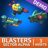 FREE Low Poly Sci-Fi Energy Blasters Demo / Cosmic Retro