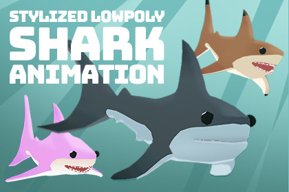 Stylized Lowpoly Shark Animations