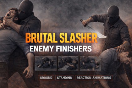 Brutal Slasher Enemy Finisher Animation Pack