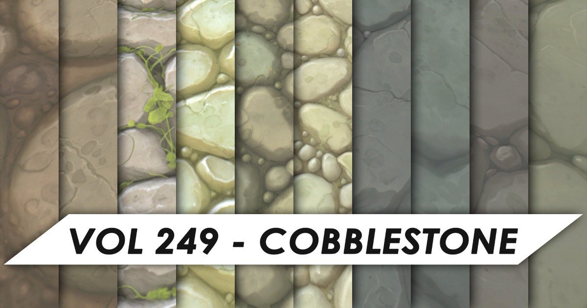 Stylized Textures - Vol 249 - Cobblestone | 2D Textures & Materials ...