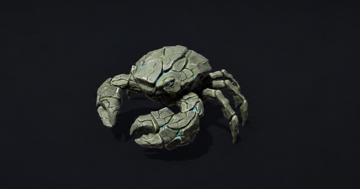 Rift Stone Crab - Stylized Rock Monster | 3D Creatures | Unity Asset Store