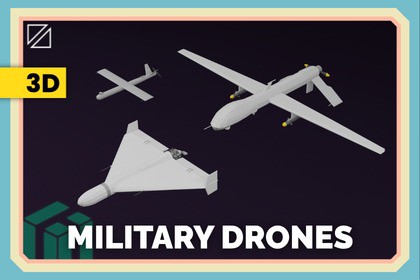 Military Drones - PolyPack - Low Poly Assets