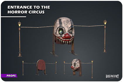 Entrance To The Horror Circus (Clown, Horror Circus, Entrance, Carnival)