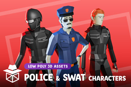 Low Poly Police & SWAT Character Pack