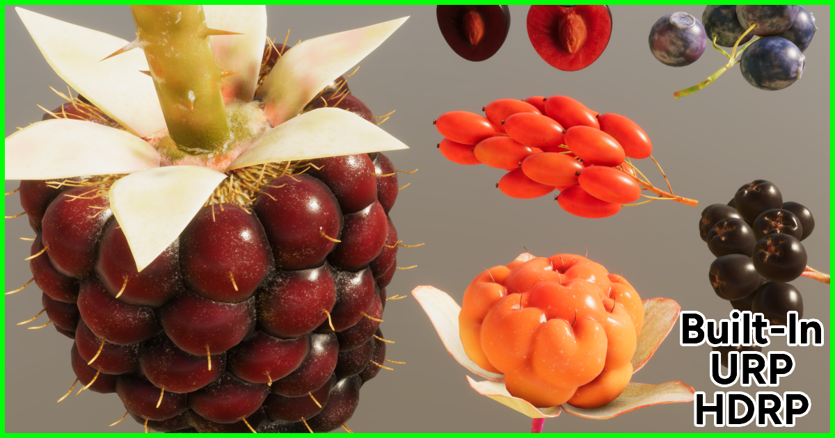 Berries and Cherries | 3D 음식 | Unity Asset Store
