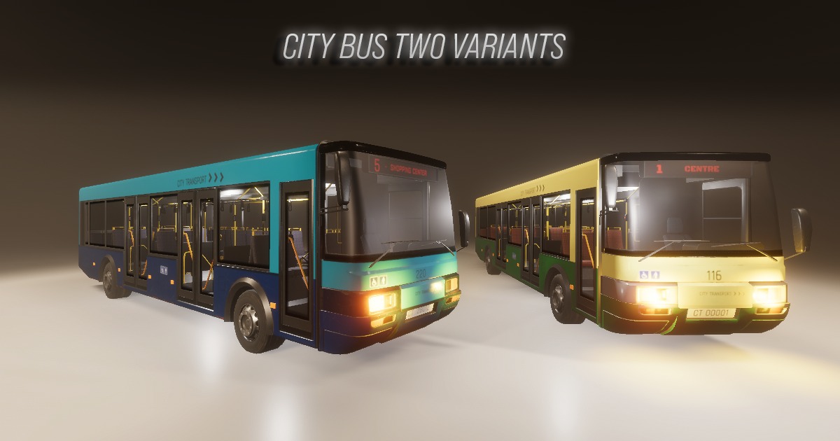 City Bus Two Variants | 3D 乗り物 | Unity Asset Store