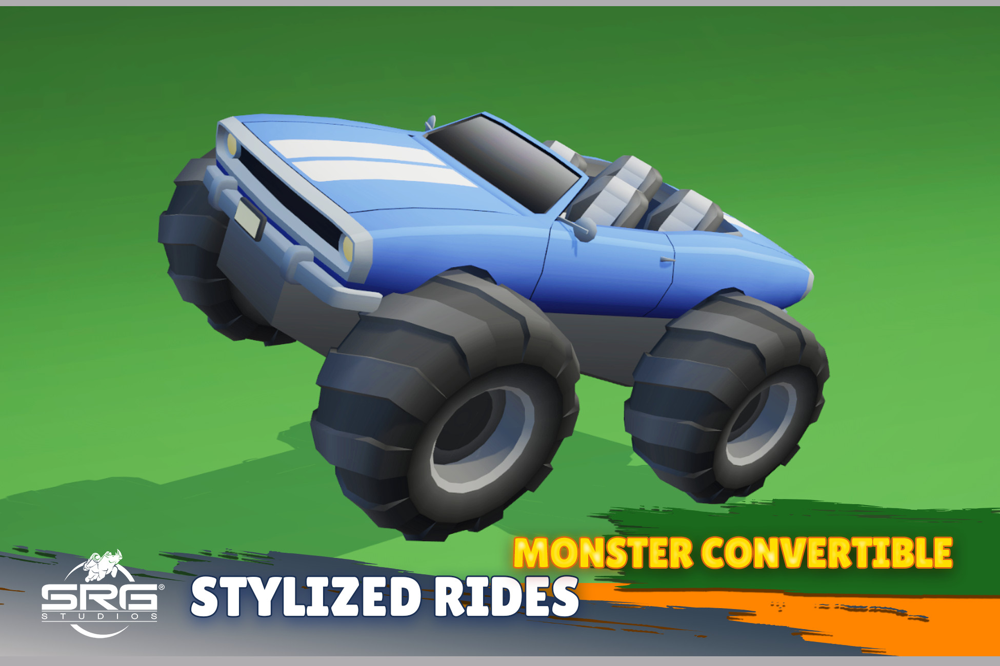 Unity Rides Vector Stylized Rides - Monster Convertible | 3D Vehicles | Unity Asset Store