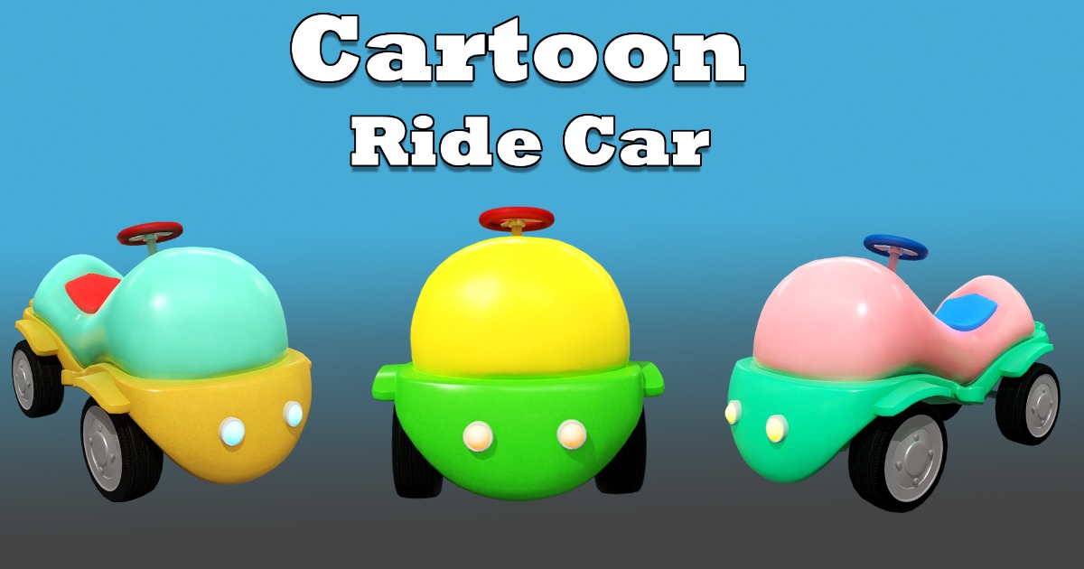 Cartoon Ride Car Pack | 3D Land | Unity Asset Store