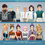 Anime Character Dancer - Combo 2 (12 outfits)