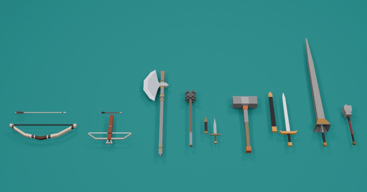 Low Poly Medieval Europe Weapon Pack | 3D Weapons | Unity Asset Store