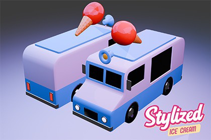 Stylized Ice Cream Truck