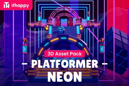 Platformer 10 Neon - Low Poly 3D Models Pack