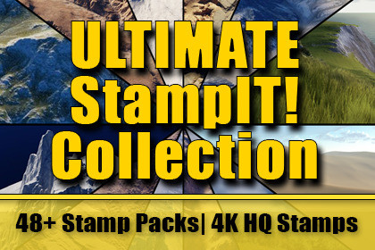 Ultimate StampIT! Collection - Heightmaps for Unity 6, MicroVerse, Gaia Terrain