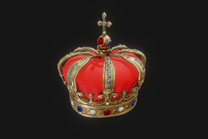 Royal Crown 3D Model Game-Ready